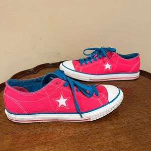 Converse One Star Low Top Neon Pink Size 10